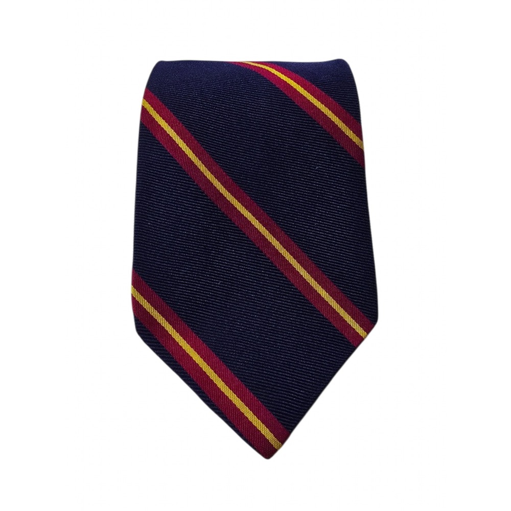 Lauren Ralph Lauren Navy Striped Classic Width Silk Tie